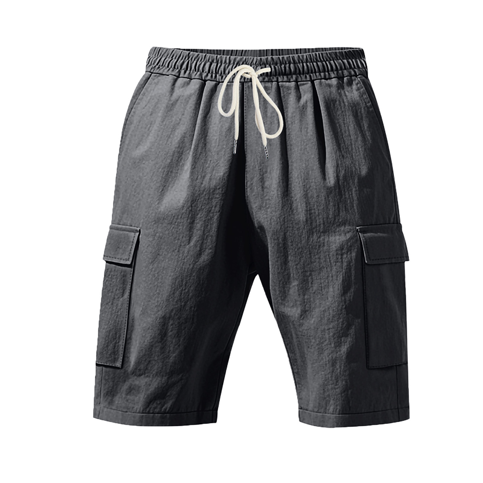Linen Cargo Shorts Men's Outdoor Relaxed Fit Multi-Pocket NDF-00013