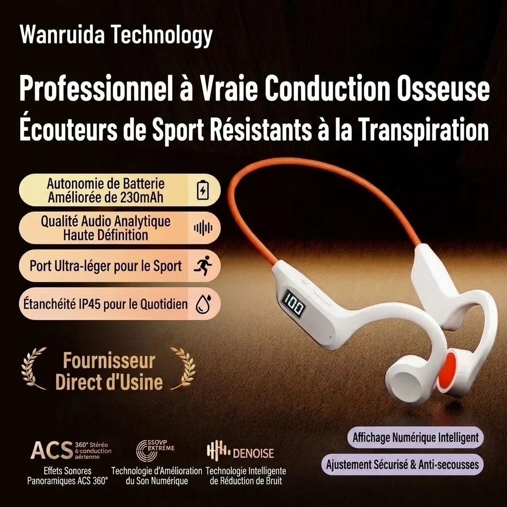 Wireless Bone Conduction Open-Ear Sports Headphones