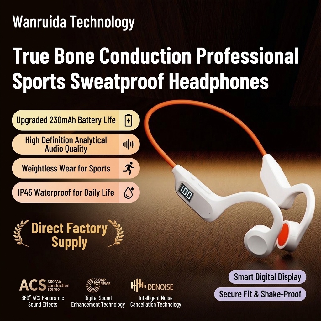 Wireless Bone Conduction Open-Ear Sports Headphones