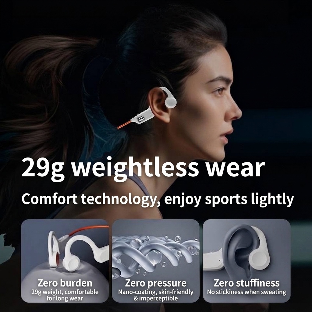 Wireless Bone Conduction Open-Ear Sports Headphones