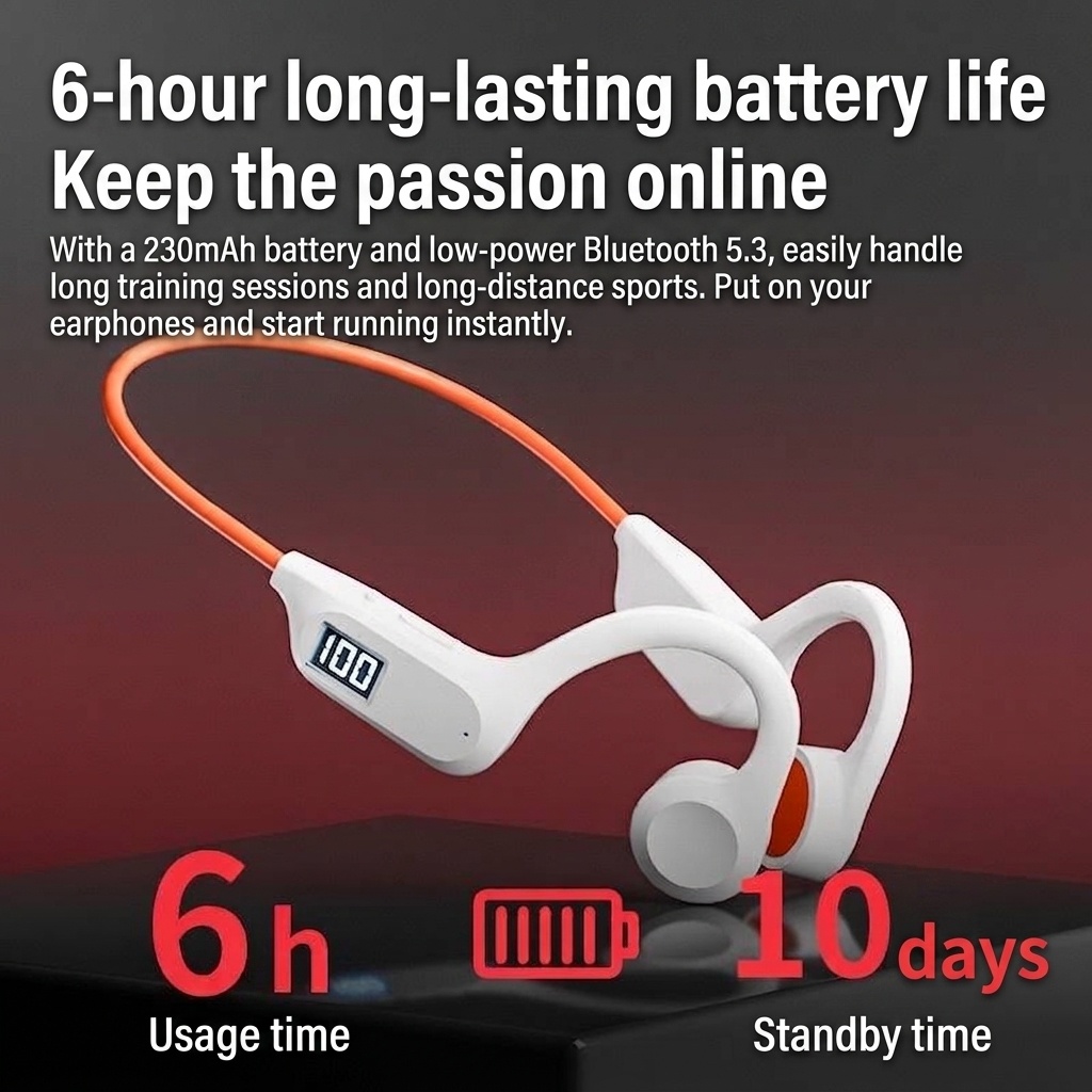 Wireless Bone Conduction Open-Ear Sports Headphones