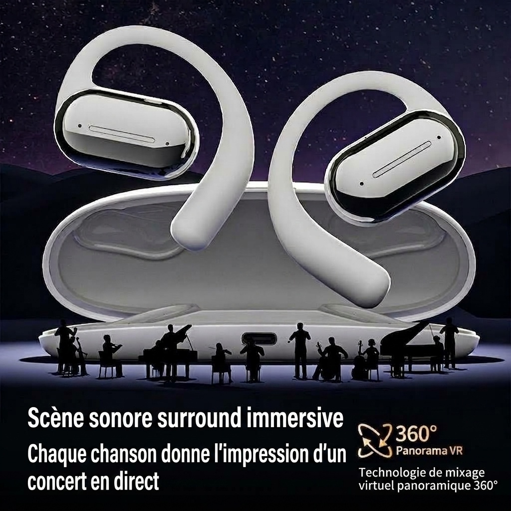Wireless Open-Ear Bluetooth Earbuds with Charging Case