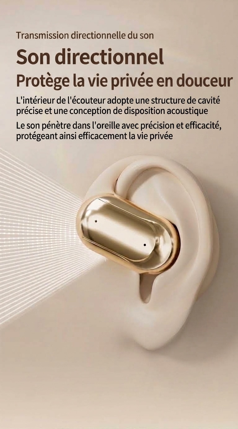 Wireless Open-Ear Earbuds with LED Digital Battery Case