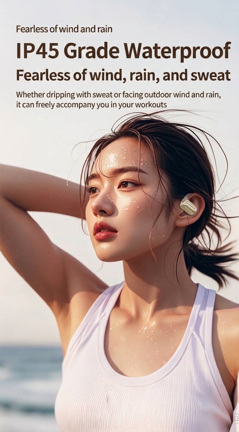 Wireless Open-Ear Earbuds with LED Digital Battery Case
