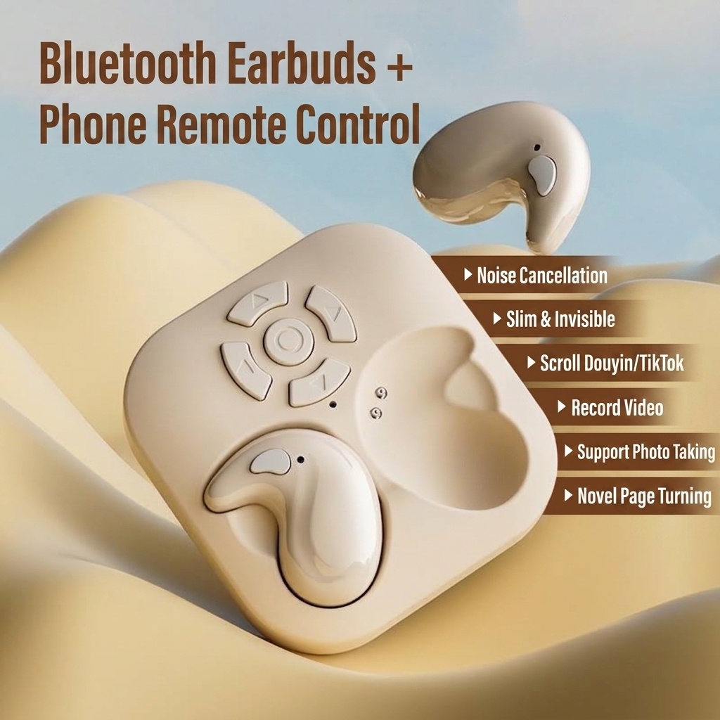 Wireless Sleep Earbuds with Remote Controller Case