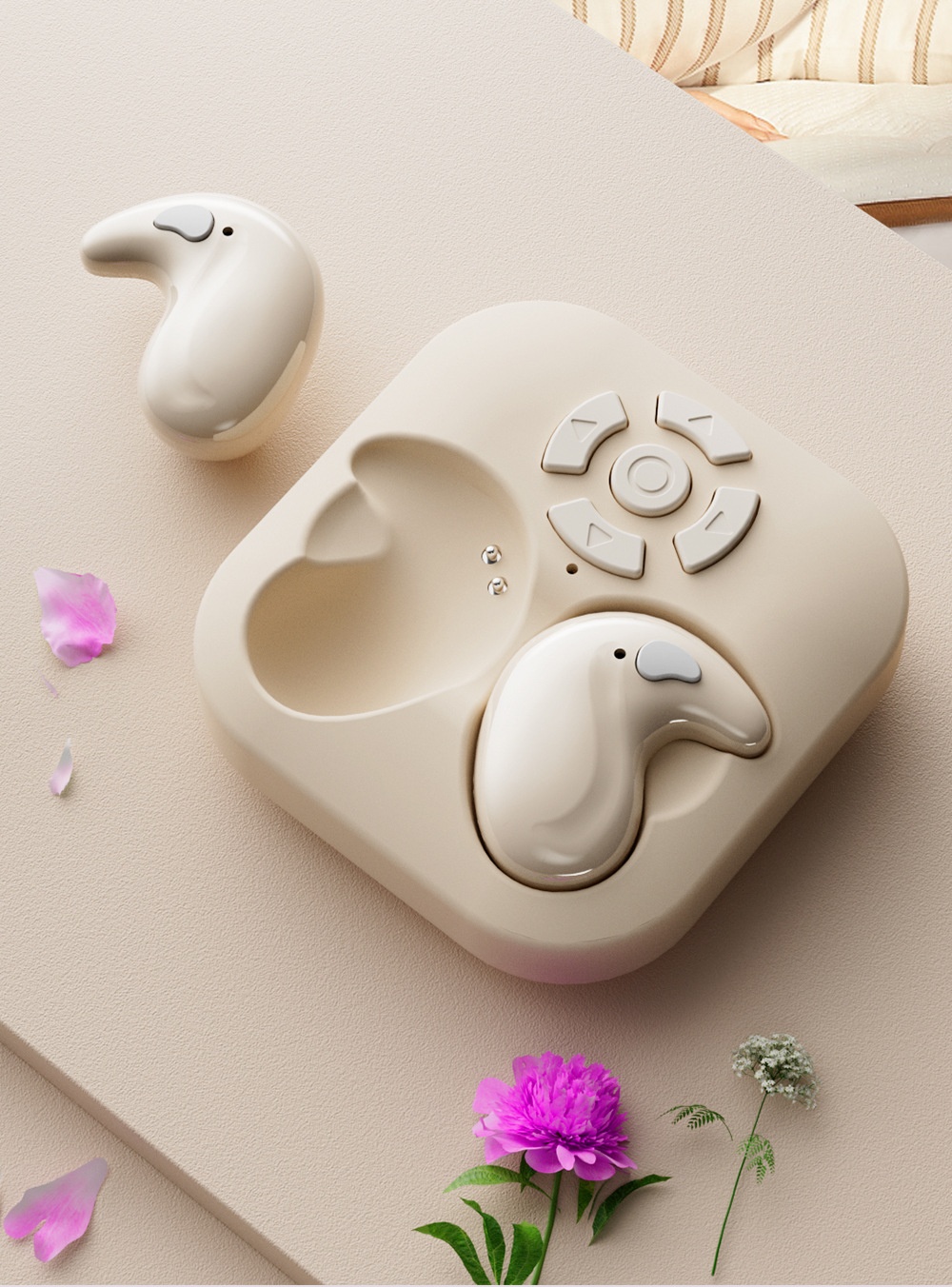 Wireless Sleep Earbuds with Remote Controller Case