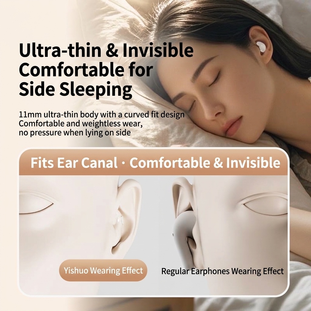 Wireless Sleep Earbuds with Remote Controller Case