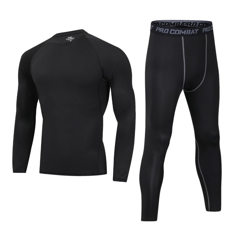 Fitness Suit for Men: Slim Fit Quick-Drying Compression Sportswear T-shirt & Leggings Set