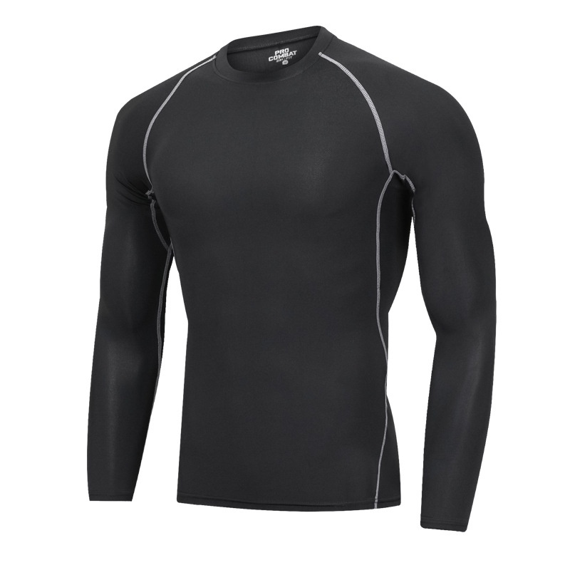 QuickdryTraining Long Sleeves T-Shirt for Men: High Elasticity Performance & Wicking Function
