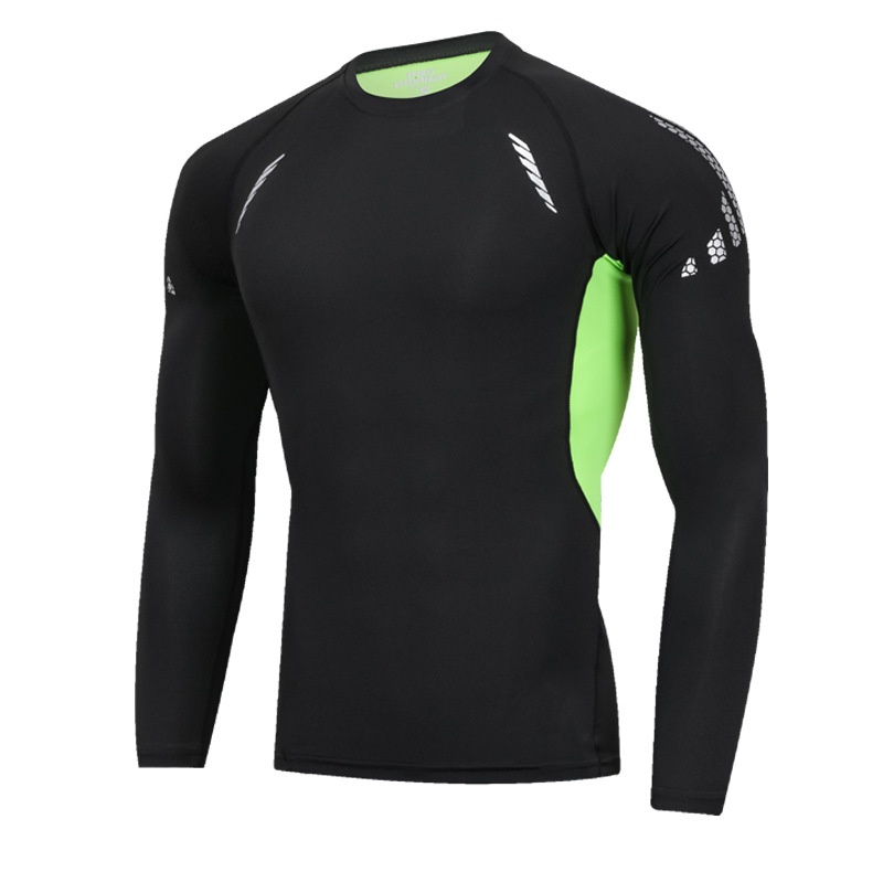 QuickdryTraining Long Sleeves T-Shirt for Men: High Elasticity Performance & Wicking Function