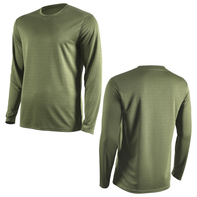 Men's Crew Neck Quick-Dry Moisure Wicking Training Long Sleeve T-Shirt with High Elasticity