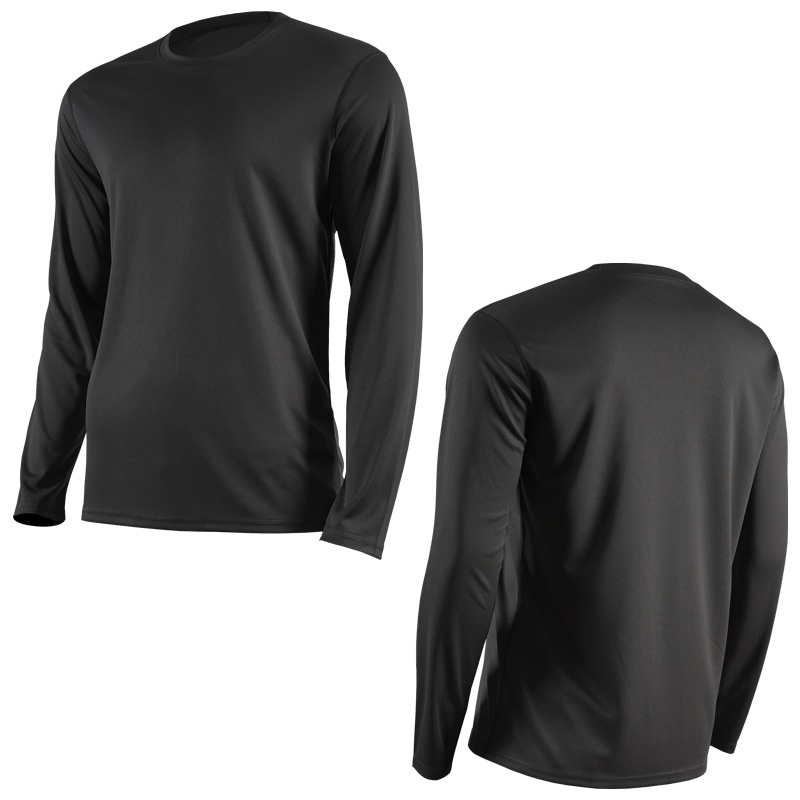 Men's Crew Neck Quick-Dry Moisure Wicking Training Long Sleeve T-Shirt with High Elasticity