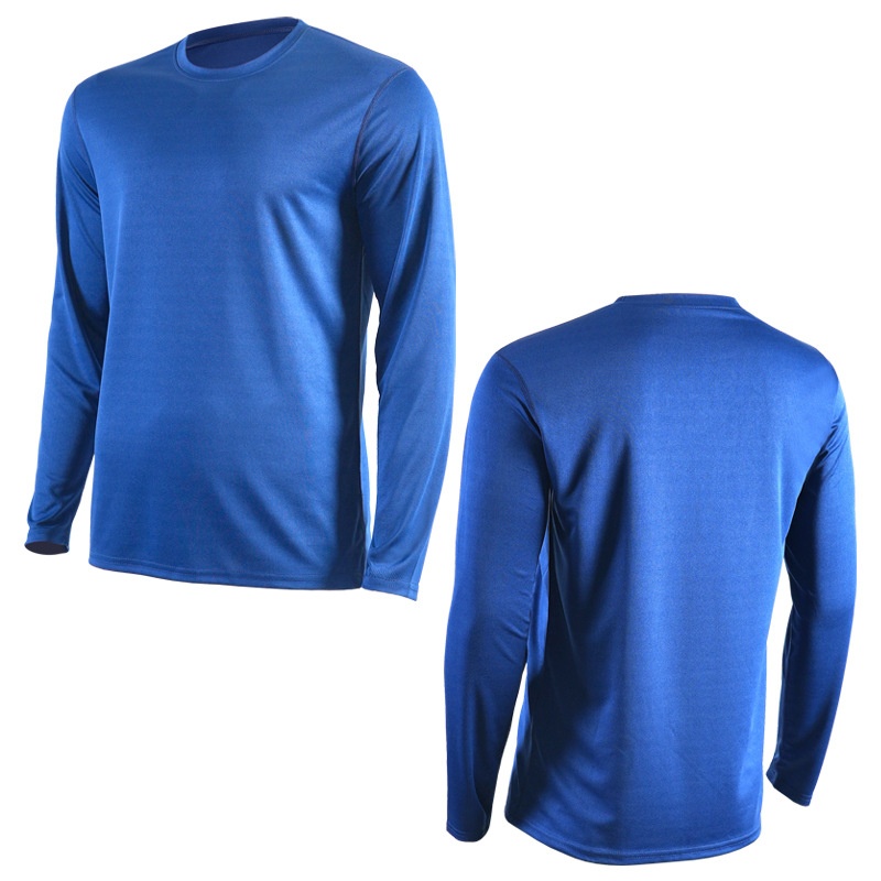 Men's Crew Neck Quick-Dry Moisure Wicking Training Long Sleeve T-Shirt with High Elasticity