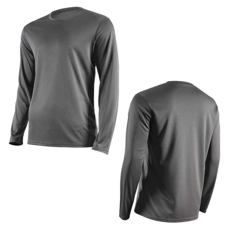 Men's Crew Neck Quick-Dry Moisure Wicking Training Long Sleeve T-Shirt with High Elasticity