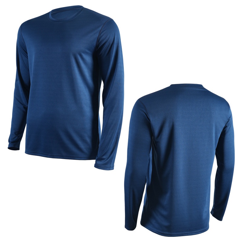 Men's Crew Neck Quick-Dry Moisure Wicking Training Long Sleeve T-Shirt with High Elasticity