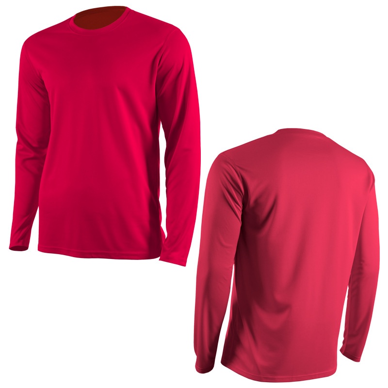 Men's Crew Neck Quick-Dry Moisure Wicking Training Long Sleeve T-Shirt with High Elasticity