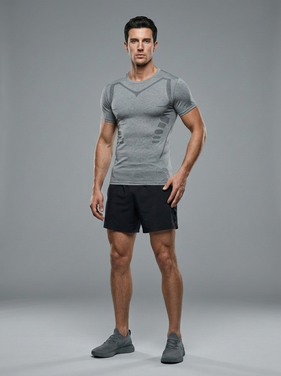 Slim Fit Performance Running T-Shirt for Men with Quick-Dry High Elasticity