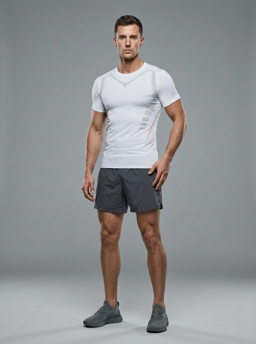 Slim Fit Performance Running T-Shirt for Men with Quick-Dry High Elasticity
