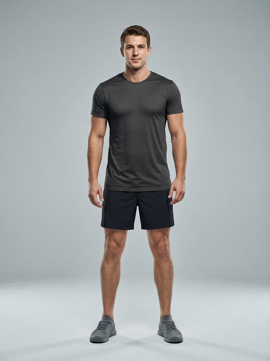 Short-Sleeved Quick-Dry Breathable Athletic T-Shirt for Men: Casual Outdoor Performance Training Top