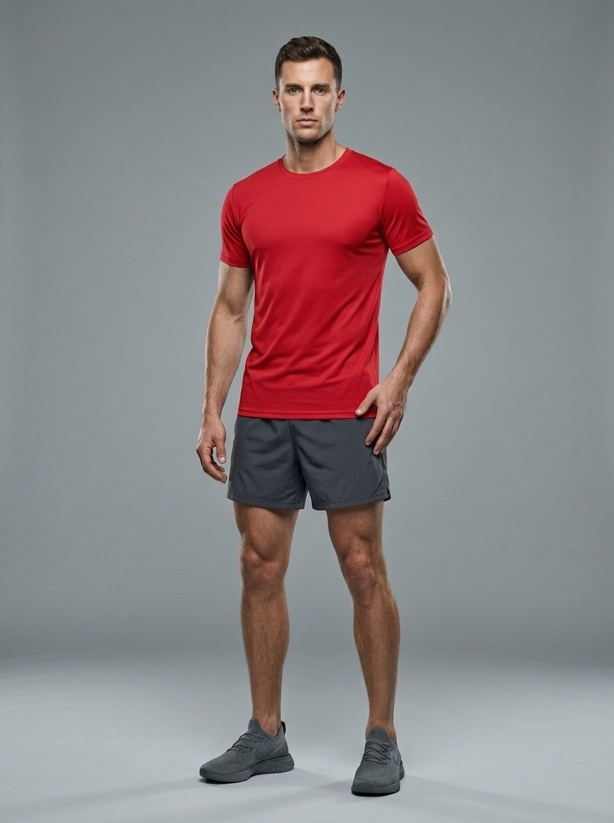 Short-Sleeved Quick-Dry Breathable Athletic T-Shirt for Men: Casual Outdoor Performance Training Top