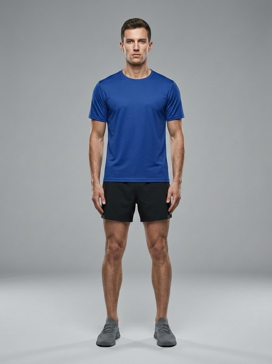 Short-Sleeved Quick-Dry Breathable Athletic T-Shirt for Men: Casual Outdoor Performance Training Top