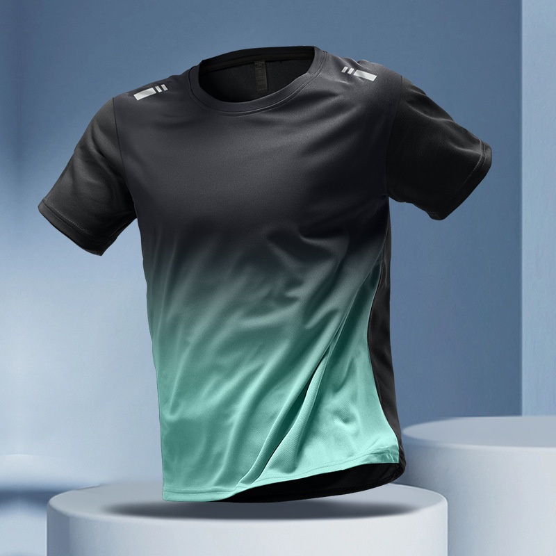 Loose Fit Quick-Drying Summer Sportswear Short Sleeve Tee & Shorts Set for Men