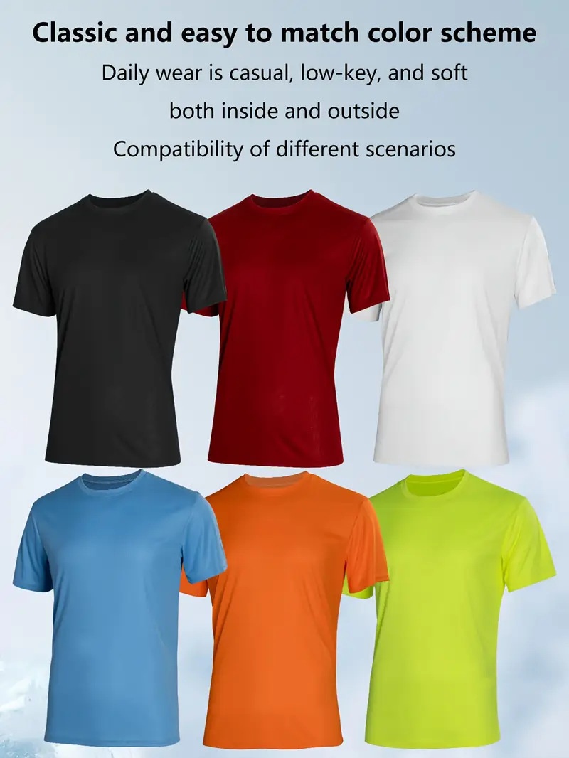 Breathable Mesh Relaxed Fit Men's Sports T-Shirt for Quick-Dry Outdoor Training