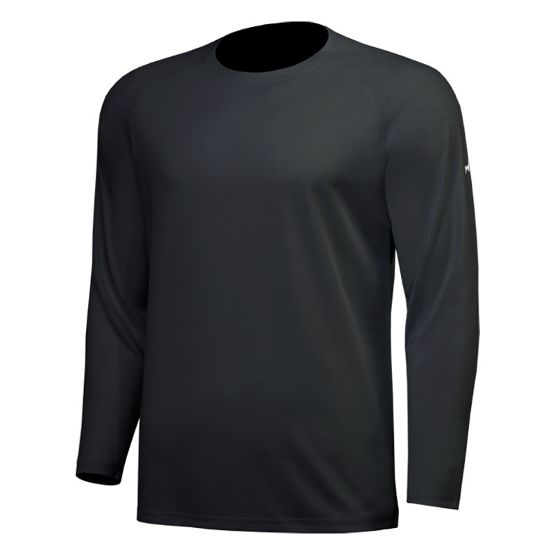 Maglietta invernale casual da uomo a maniche lunghe con protezione solare ad asciugatura rapida, ideale per sport e allenamento.