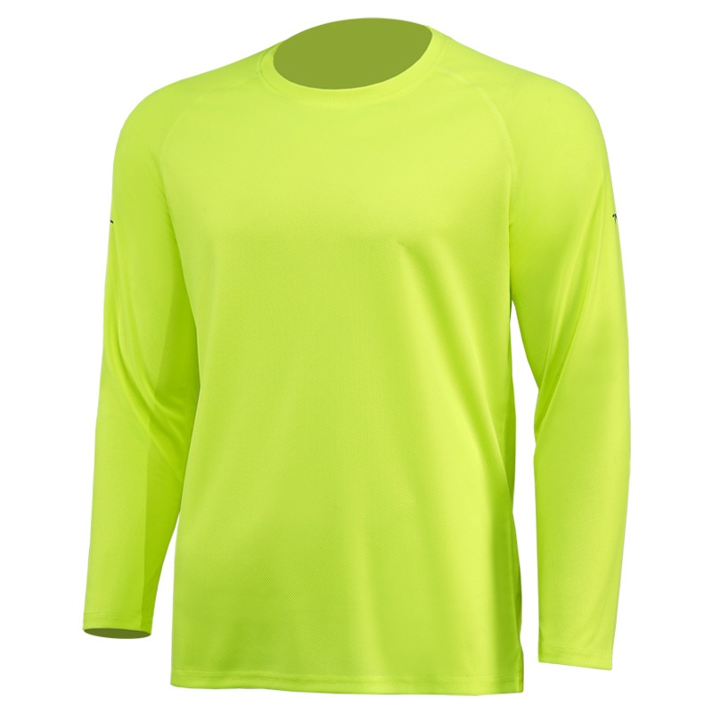 Maglietta invernale casual da uomo a maniche lunghe con protezione solare ad asciugatura rapida, ideale per sport e allenamento.