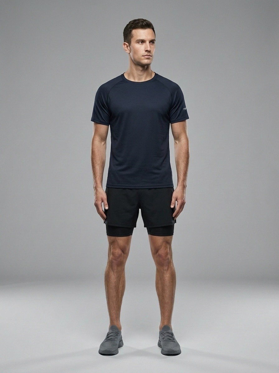 Athletic Fit Quick-dry Men's T-shirt: Breathable Performance Top for Gym and Training