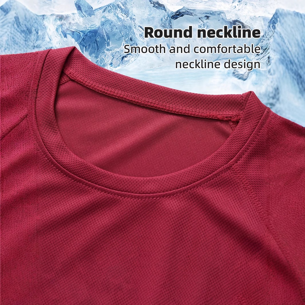 Athletic Fit Quick-dry Men's T-shirt: Breathable Performance Top for Gym and Training