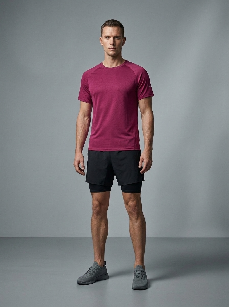 Athletic Fit Quick-dry Men's T-shirt: Breathable Performance Top for Gym and Training