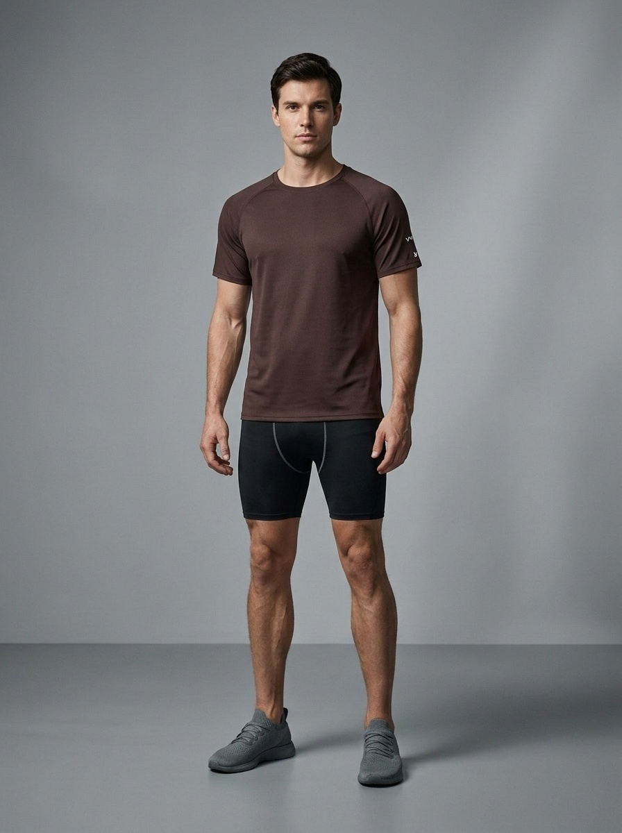 Athletic Fit Quick-dry Men's T-shirt: Breathable Performance Top for Gym and Training