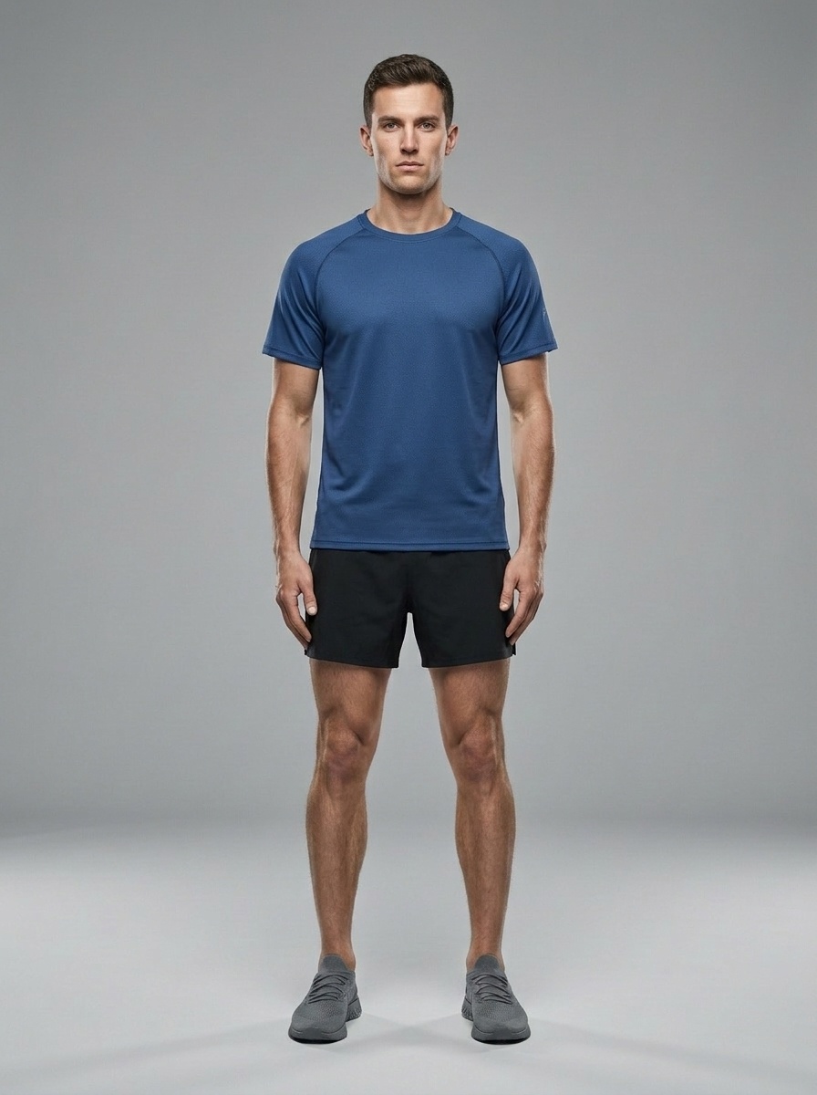 Athletic Fit Quick-dry Men's T-shirt: Breathable Performance Top for Gym and Training