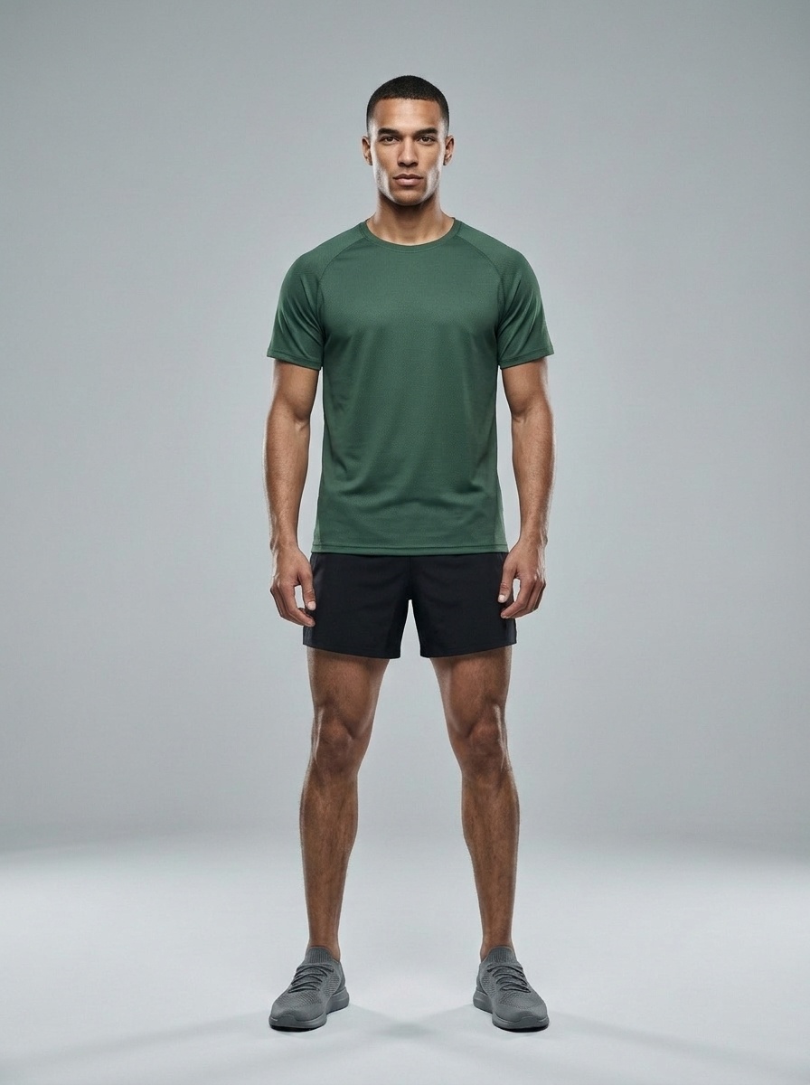 Athletic Fit Quick-dry Men's T-shirt: Breathable Performance Top for Gym and Training