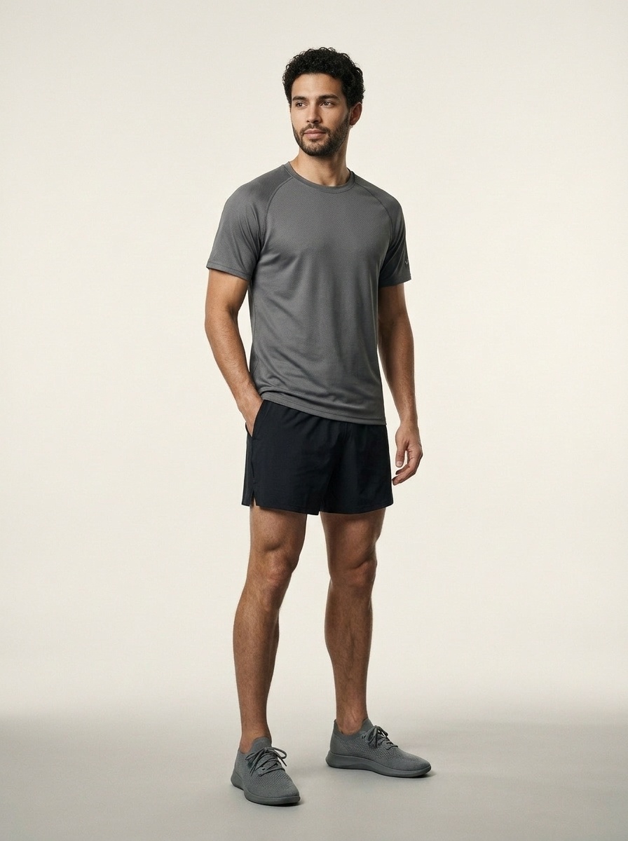Athletic Fit Quick-dry Men's T-shirt: Breathable Performance Top for Gym and Training