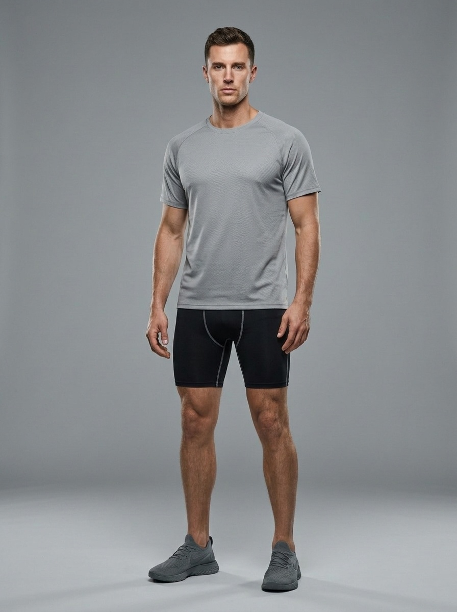 Athletic Fit Quick-dry Men's T-shirt: Breathable Performance Top for Gym and Training