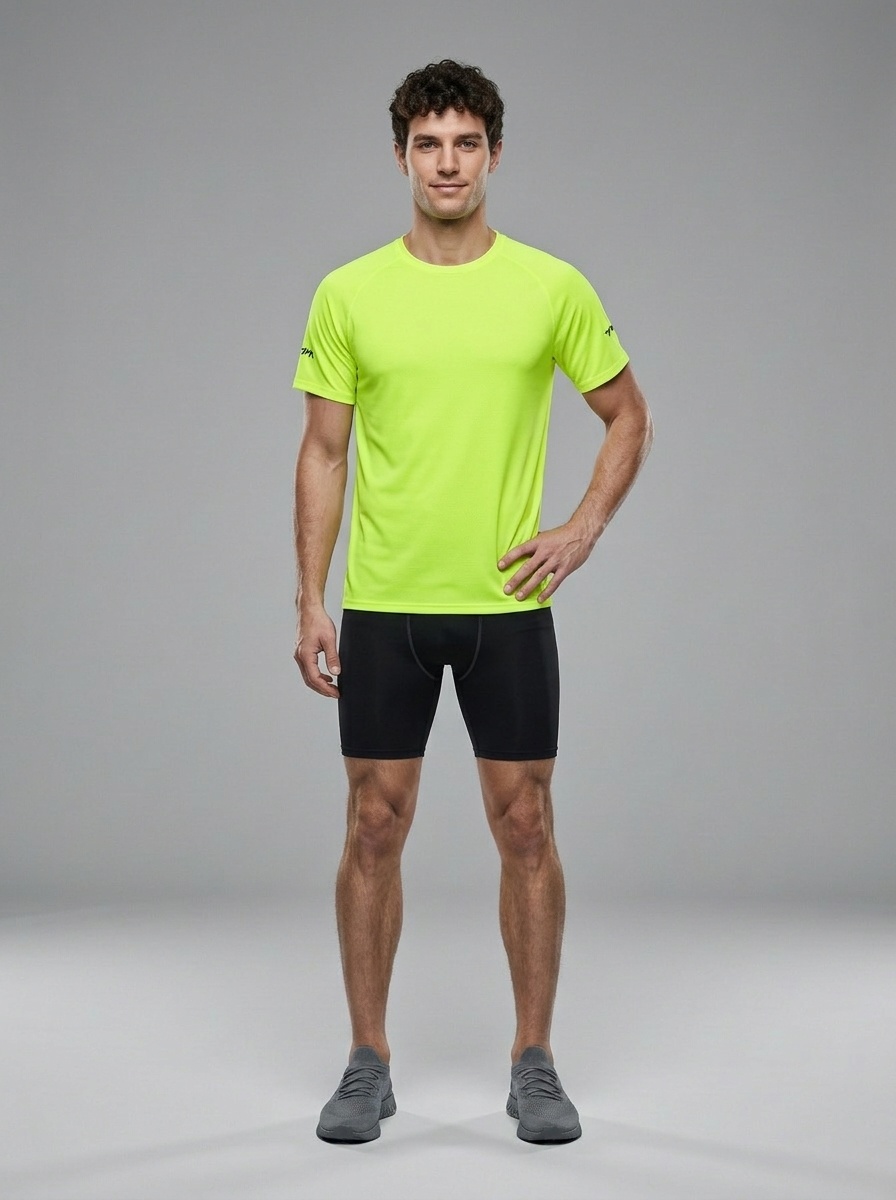 Athletic Fit Quick-dry Men's T-shirt: Breathable Performance Top for Gym and Training