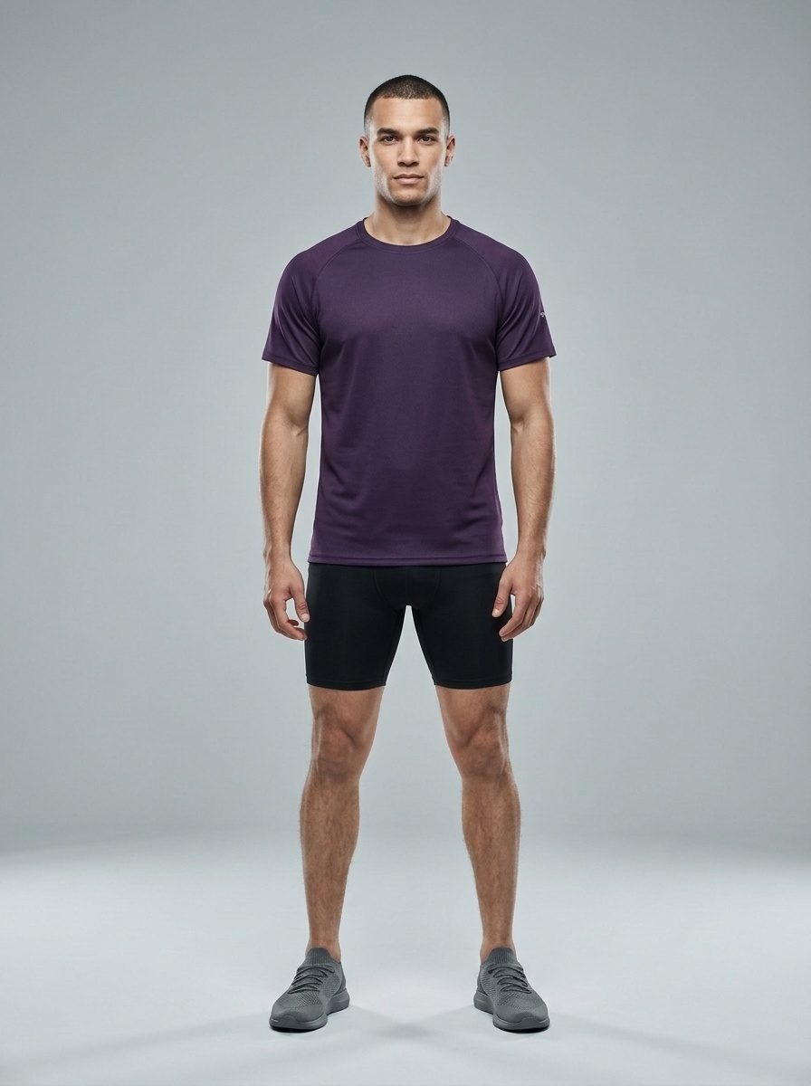 Athletic Fit Quick-dry Men's T-shirt: Breathable Performance Top for Gym and Training
