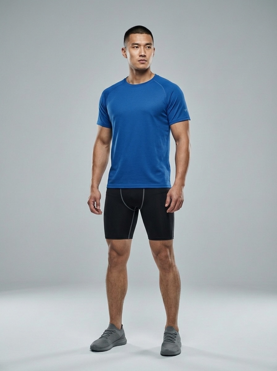Athletic Fit Quick-dry Men's T-shirt: Breathable Performance Top for Gym and Training