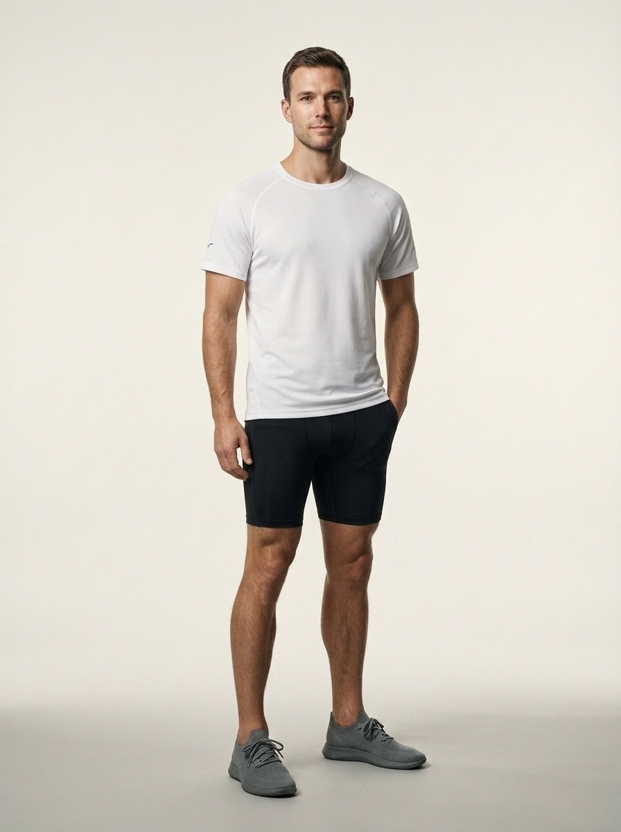 Athletic Fit Quick-dry Men's T-shirt: Breathable Performance Top for Gym and Training
