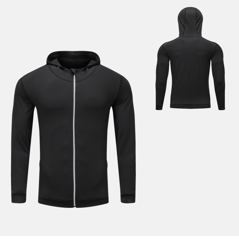 Hooded Slim Fit Compression Activewear for Men with Quick-Dry and High Elasticity