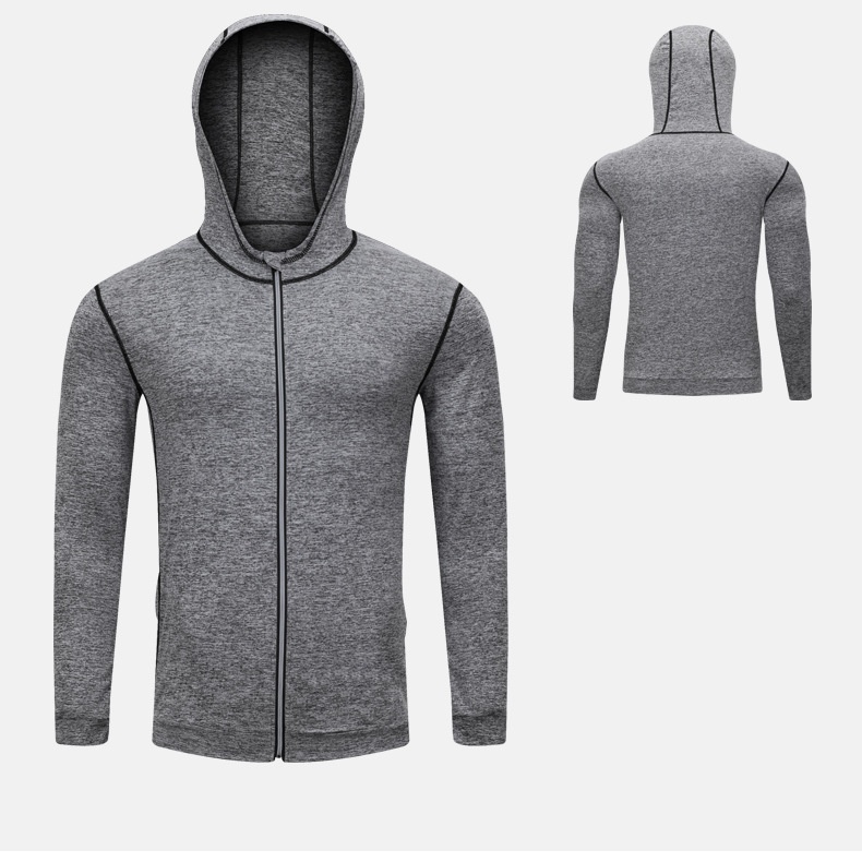 Hooded Slim Fit Compression Activewear for Men with Quick-Dry and High Elasticity