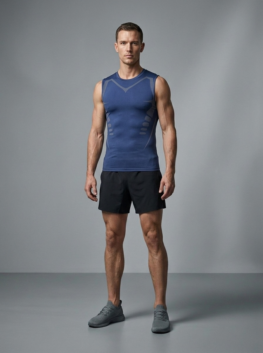 Slim Fit Performance Running Vest for Men with Quick-Dry High Elasticity