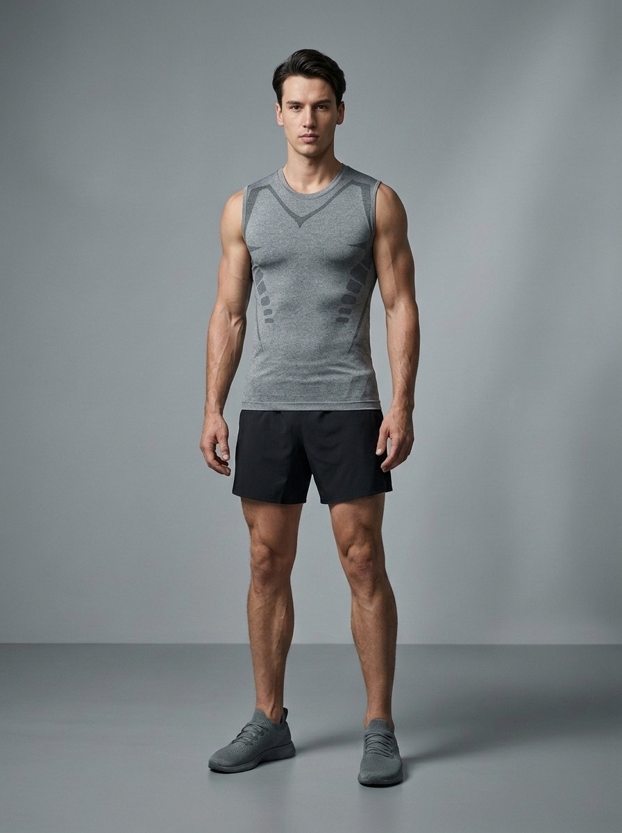 Slim Fit Performance Running Vest for Men with Quick-Dry High Elasticity