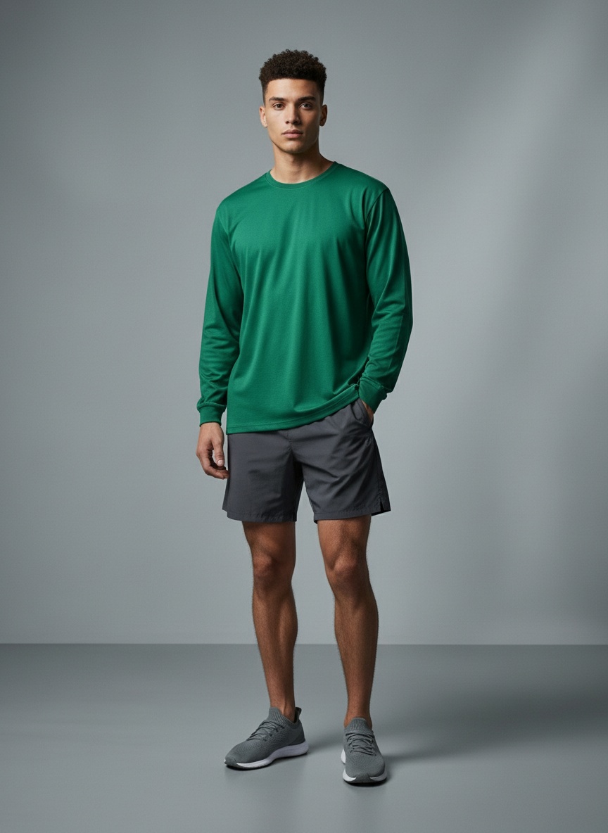 High Elasticity Quick-Dry Long-Sleeved Fitness Training Vest for Men