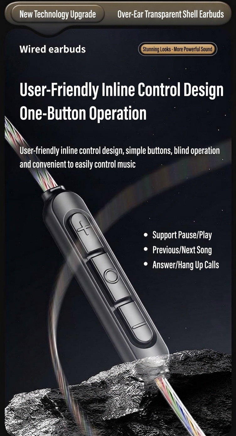 Premium In-Ear Wired Headphones with Inline Mic, Sound Isolating Earbuds with Extra Ear Tips, 3.5mm & USB-C Audio
