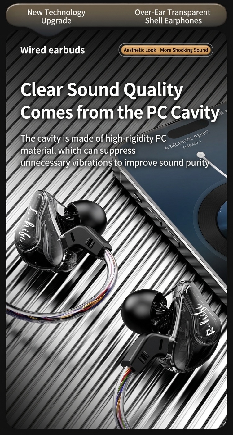 Premium In-Ear Wired Headphones with Inline Mic, Sound Isolating Earbuds with Extra Ear Tips, 3.5mm & USB-C Audio
