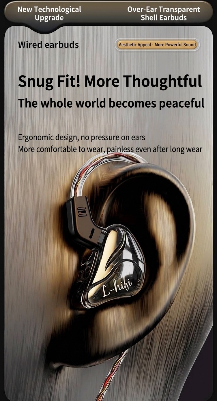 Premium In-Ear Wired Headphones with Inline Mic, Sound Isolating Earbuds with Extra Ear Tips, 3.5mm & USB-C Audio