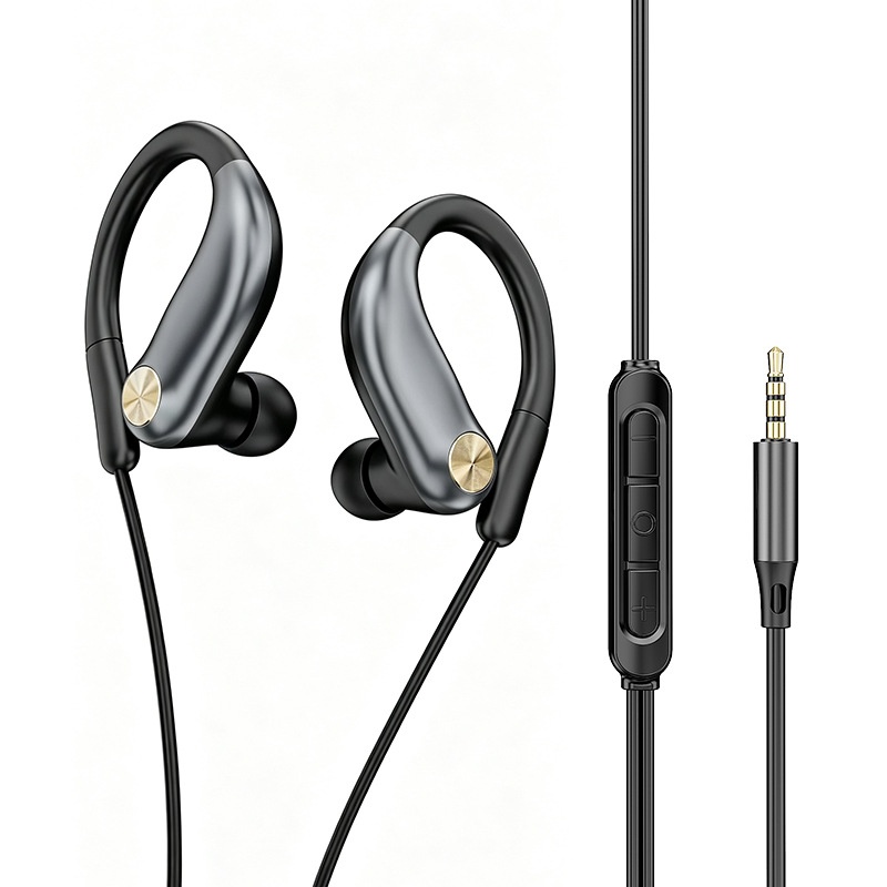 Open-Ear Wired Sport Headphones with Secure Ear Hooks, 10mm Drivers, 3.5mm / USB-C